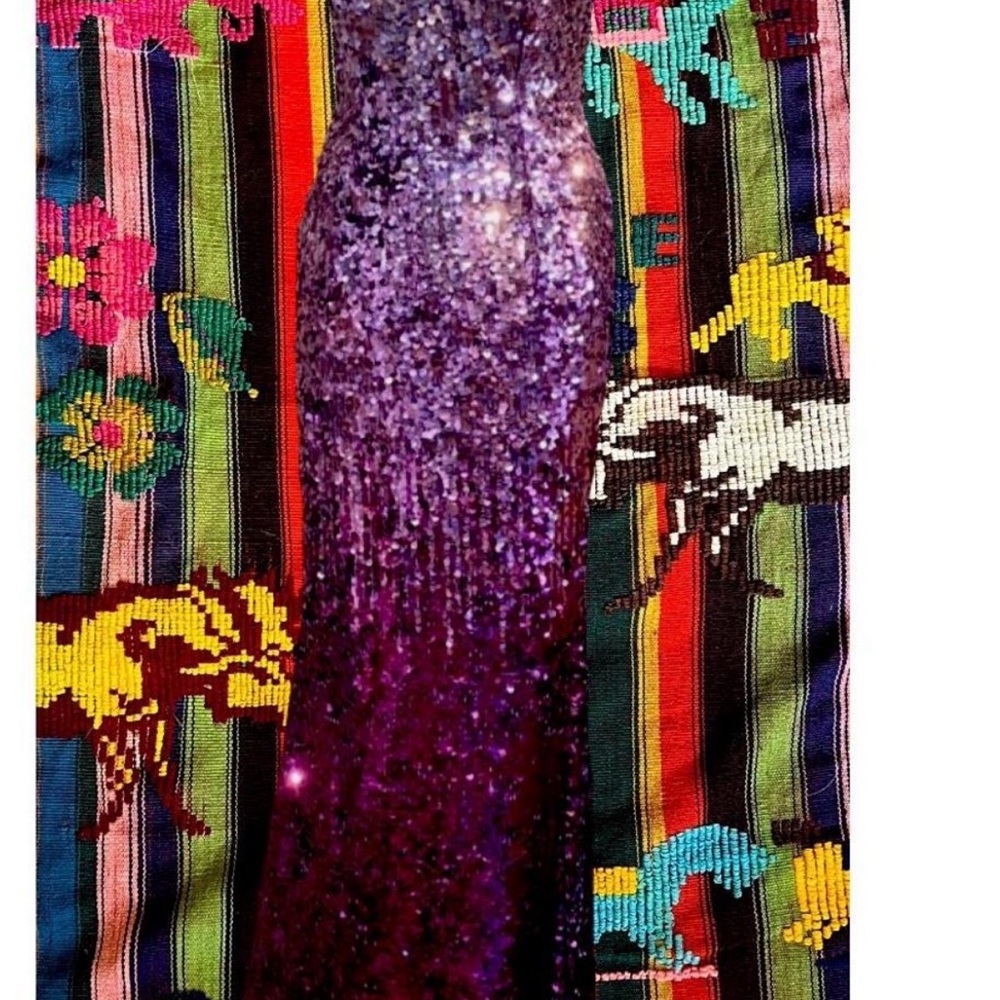 Night Moves Prom Collection Purple sequin Dress